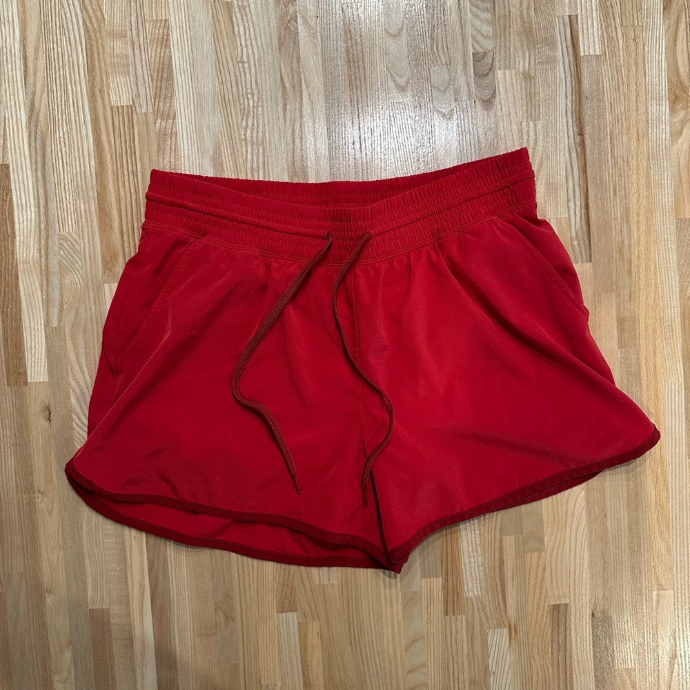 YPB Red motionTEK Lined Shorts